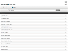 Tablet Screenshot of hepaairdirect.com